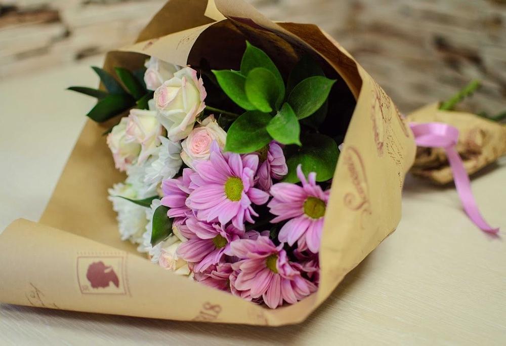 Букет цветов из: Розы и Хризантемы в Шумихе