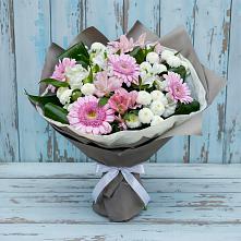 Букет цветов из:  Герберы, Альстромерии и Хризантемы #REPLACE_PRED# Шумихе
