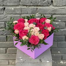 Цветочная композиция из Розы в коробке в Шумихе