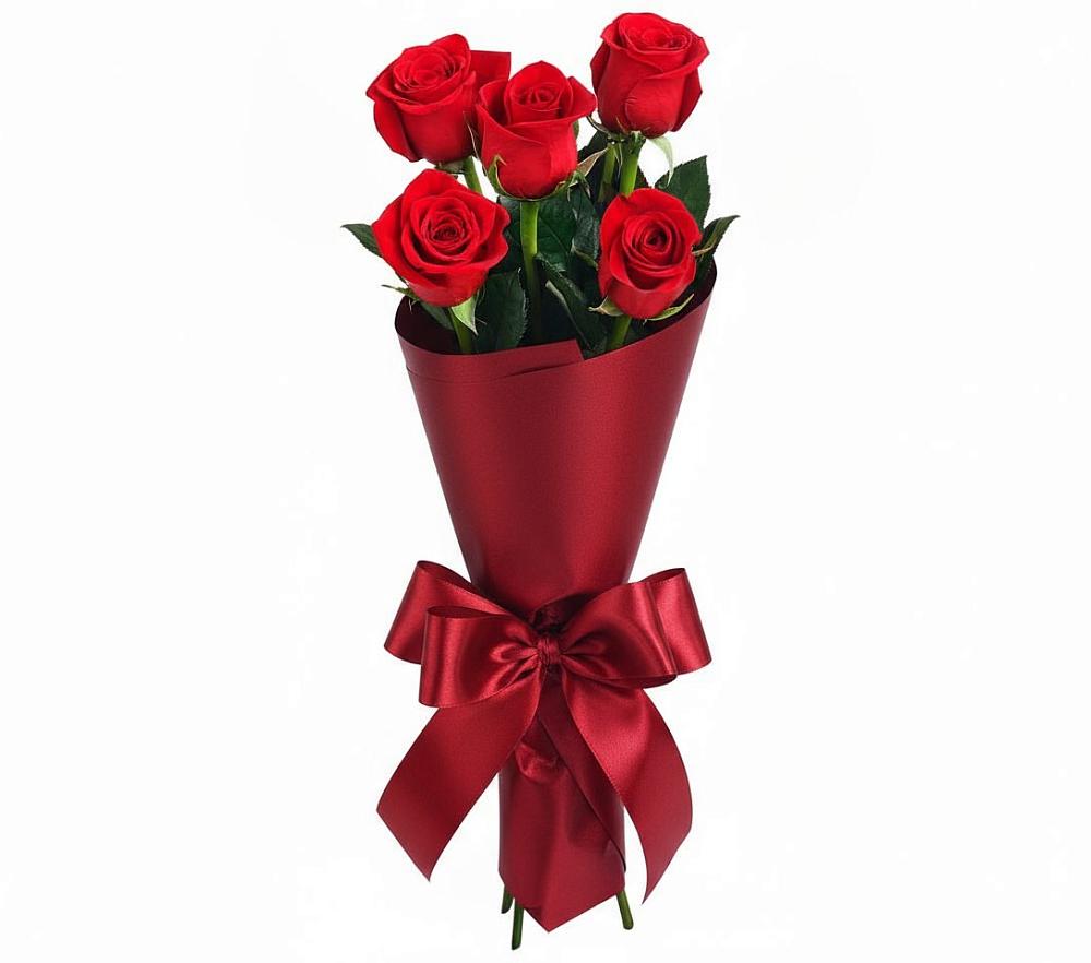 Букет 5 Красных роз Эдлесс Лав в Шумихе