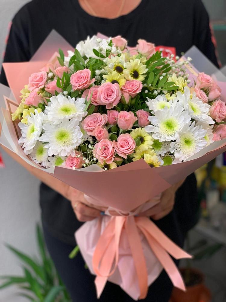 Букет цветов из: Розы и Хризантемы в Шумихе