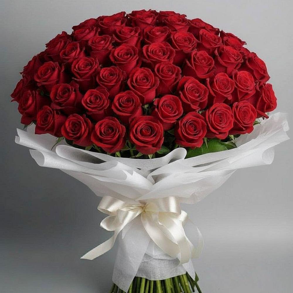 Букет 101 Красная роза Блэк Мэджик в Шумихе