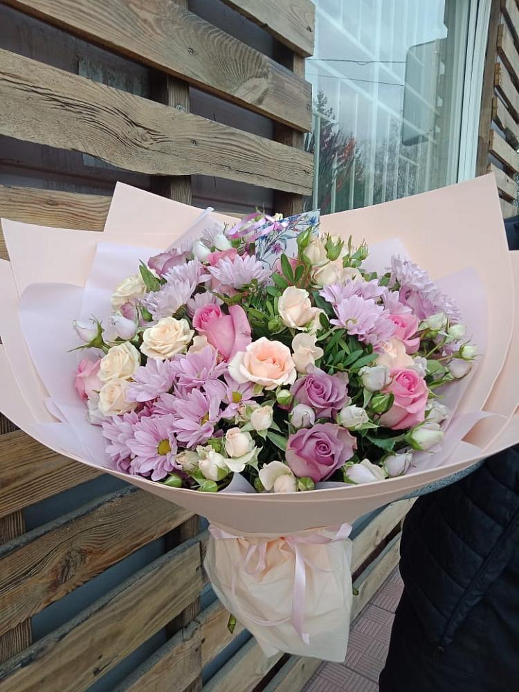 Букет цветов из: Розы и Хризантемы в Шумихе