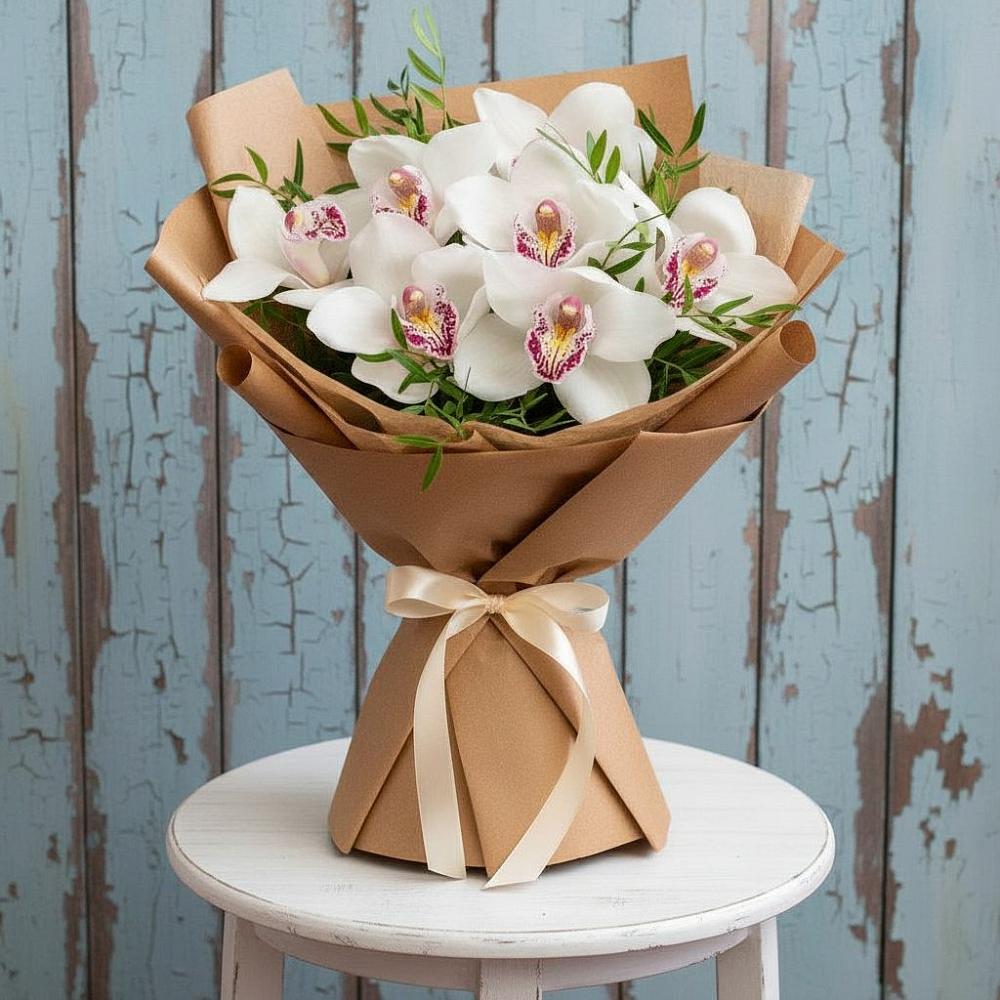Букет цветов из: Орхидеи и Розы в Шумихе