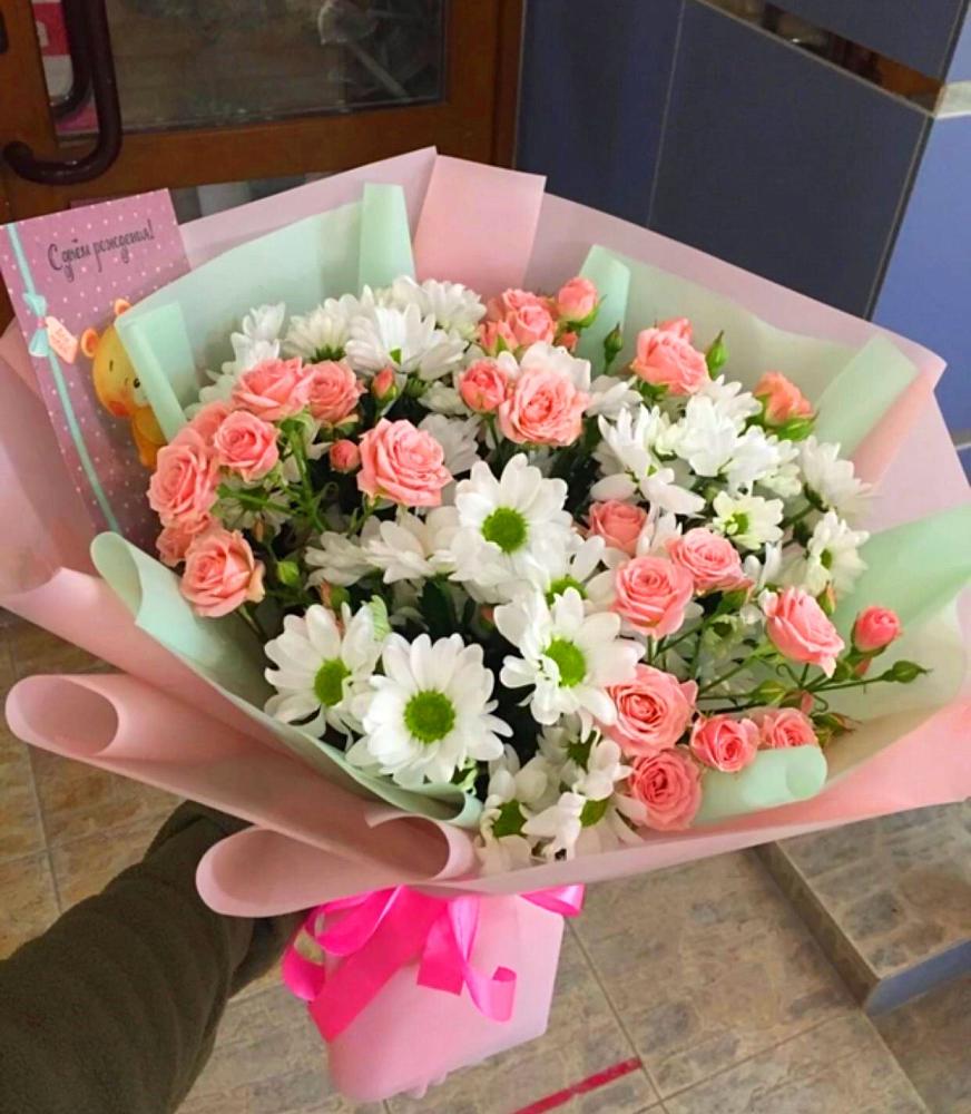 Букет цветов из: Розы и Хризантемы в Шумихе