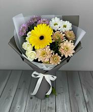 Букет цветов из:  Розы, Герберы и Хризантемы #REPLACE_PRED# Шумихе