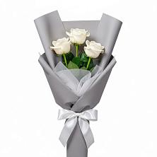 Букет 3 белые розы в Шумихе