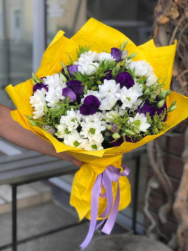 Букет цветов из: Ирисы, Хризантемы и Ромашки в Шумихе