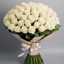 Букет 101 беля роза Белоснежка в Шумихе