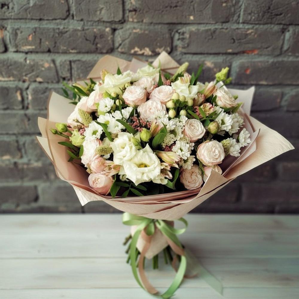 Букет цветов из: Альстромерии, Розы и Хризантемы в Шумихе