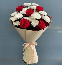 Букет цветов из:  Розы и Хризантемы #REPLACE_PRED# Шумихе