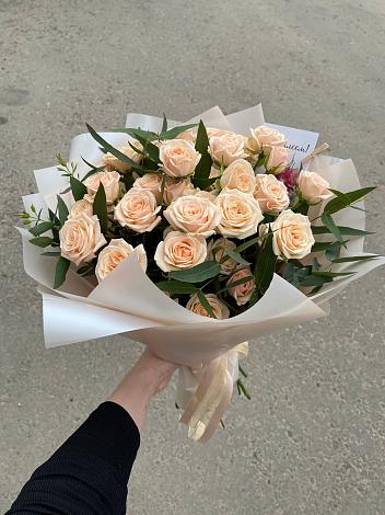 Букет Кремовые розы Латте в Шумихе