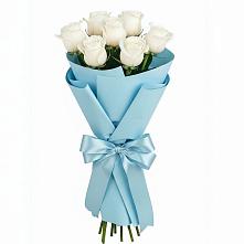 Букет 7 белых роз Проуд в Шумихе