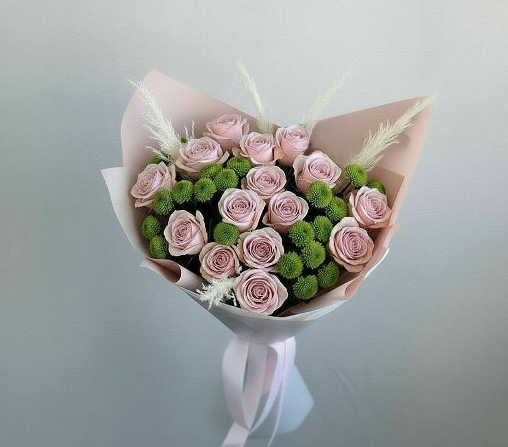 Букет цветов из: Розы и Хризантемы в Шумихе