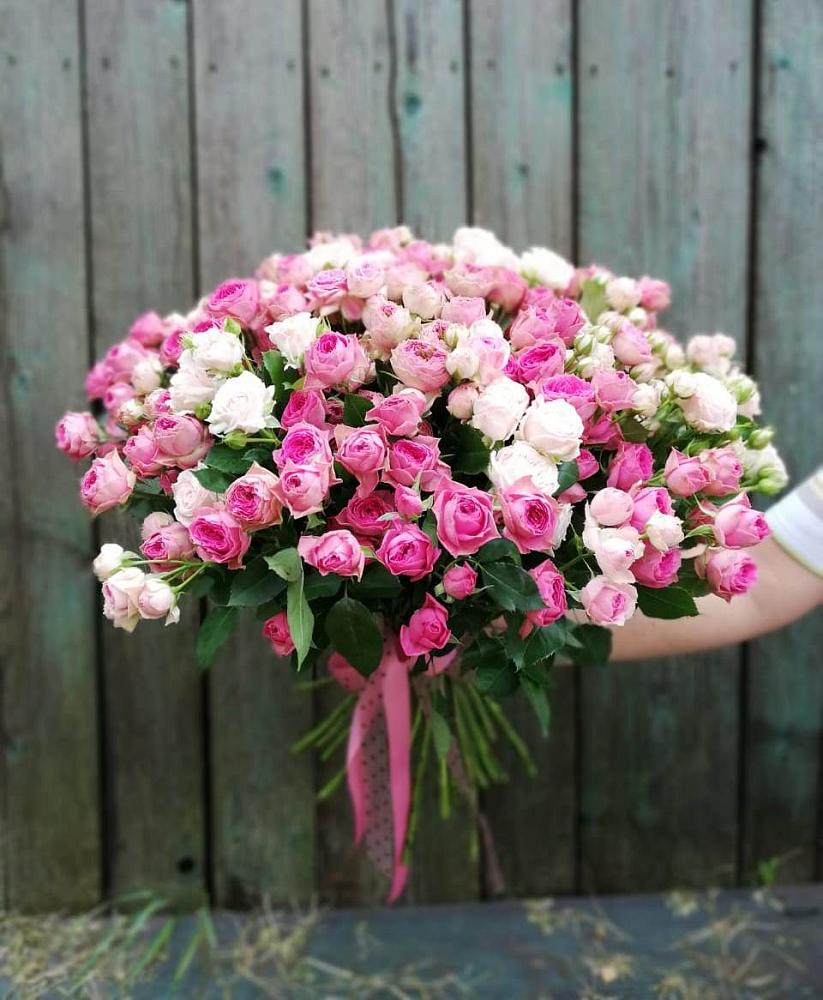 Букет Розовые кустовые розы Натали и Лав Лидия в Шумихе