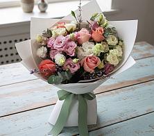 Букет цветов из:  Розы, Лизиантусы и Гвоздики в Шумихе