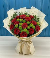 Букет цветов из:  Розы и Хризантемы в Шумихе