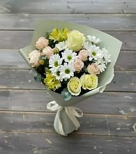 Букет цветов из:  Альстромерии, Розы и Хризантемы в Шумихе