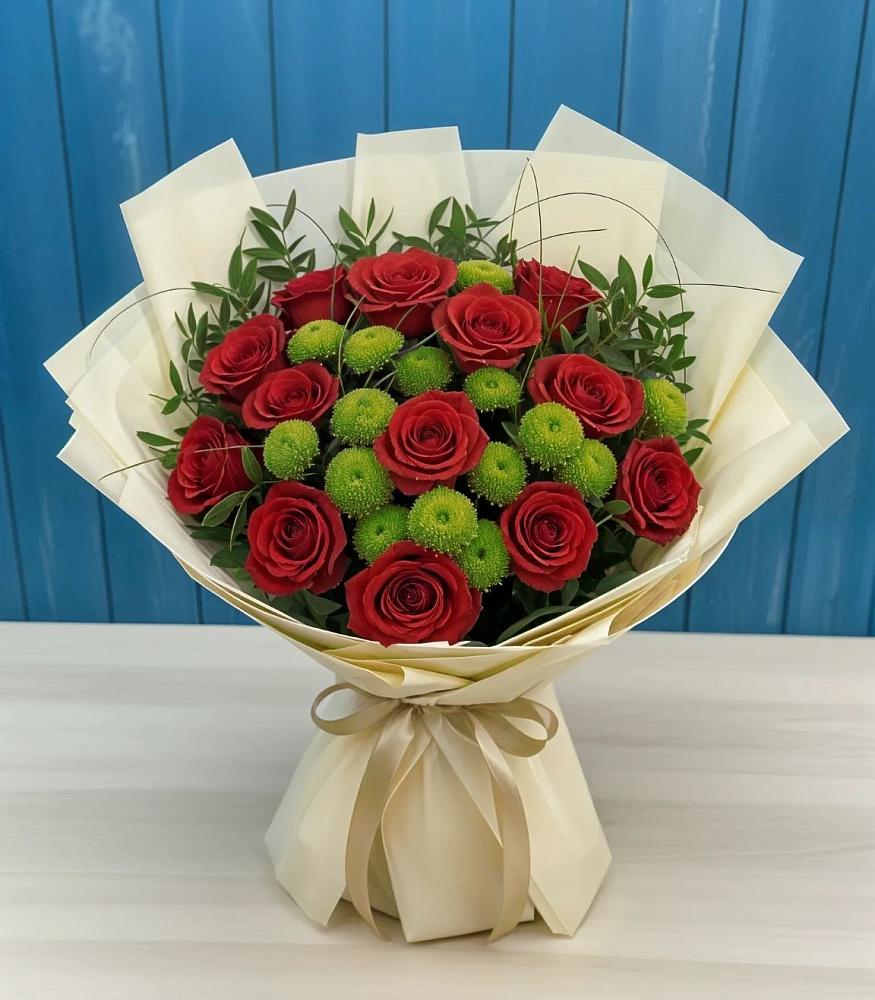 Букет цветов из: Розы и Хризантемы в Шумихе