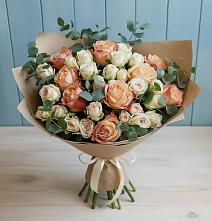 Букет цветов из:  Альстромерии и Розы в Шумихе